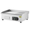 VEVOR Commercial Electric Griddle, 1600W Countertop Half-Flat Top Grill, 122-572 F Adjustable Temp