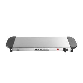 VEVOR Electric Warming Tray, Food Warming Trays for Buffet, Warming Trays with Adjustable Temperature Control, Portable Stainless Steel Food Warmer
