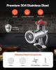 VEVOR Manual Meat Grinder, 304 Stainless Steel Hand Meat Grinder with Steel Table Clamp, Meat Mincer Sausage Maker with 1 Cutting Blade