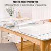 VEVOR Plastic Table Cover, 42"x84"x0.06", Transparent PVC Table Protector, Rectangle Clear Desk Mat