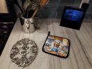 Golden Retriever The Chef Pair of Pot Holders Kitchen Heat Resistant Pot Holders Sets Oven Hot Pads for Cooking Baking BBQ, 7 1/2 x 7 1/2
