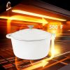 Dutch Oven,Dutch Oven Pot with Lid,5 QT Enamel Dutch Ovens with Dual Handles,Cast Iron Pot for Braiser,Cooking,Gifts for Family