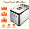 VEVOR Bread Maker, 19-in-1 2LB Dough Machine, Nonstick Ceramic Pan Automatic Breadmaker with Gluten Free Setting, Whole Wheat Bread Making, Digital