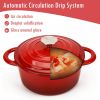 Dutch Oven,Dutch Oven Pot with Lid,4.5 QT Enamel Dutch Ovens with Dual Handles,Cast Iron Pot for Braiser,Cooking,Gifts for Family